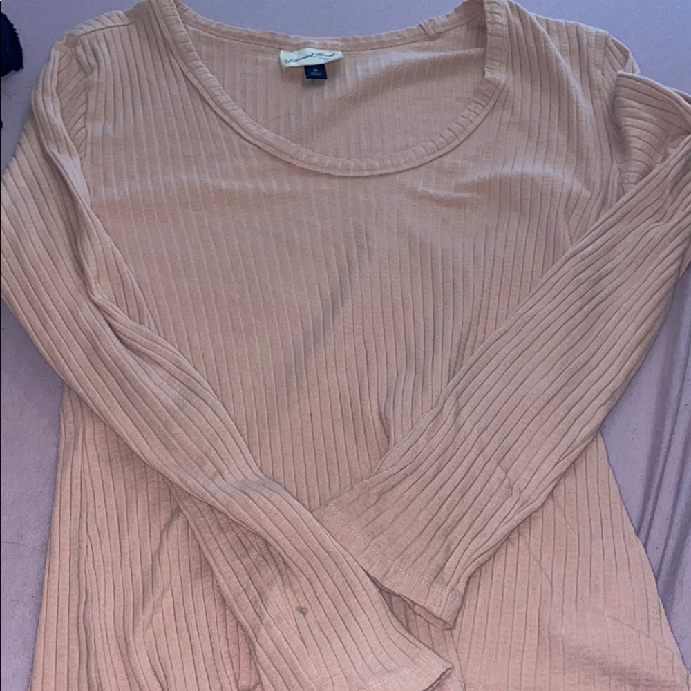 Women's Pink Ribbed Top/ Sweater